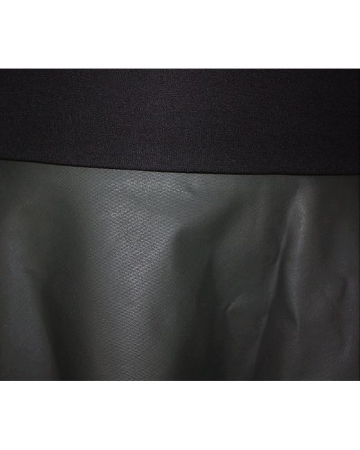 dunkle design Black A-Linien-Rock 57cm Kunstleder Jeans elastischer Bund