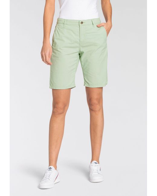 M·a·c Green Chinoshorts Chino- Krempelbare Shorts