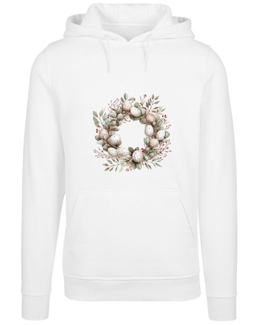 F4NT4STIC White Kapuzenpullover Osterkranz Eierkranz Blumenring Premium Qualität