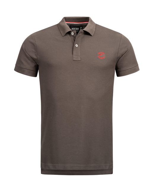 INDICODE Poloshirt Wadim mit feiner Logo-Stickerei auf der Brust in Gray für Herren