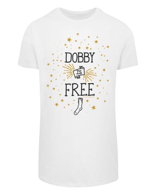 F4NT4STIC T-Shirt Harry Potter Dobby Is Free Print in White für Herren