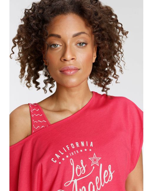 oversize Jerseykleid in im mit | Pink Shirt Knoten zum Kangaroos Lyst Set DE (2-tlg)