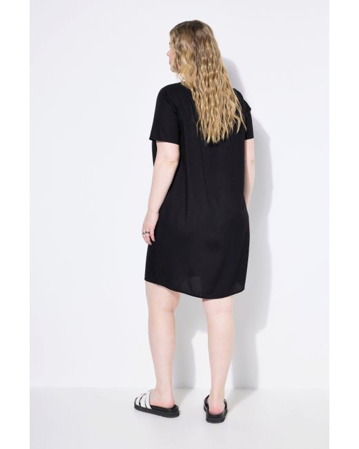 Studio Untold Black Minikleid Kleid Straight Shape weiche Viskose