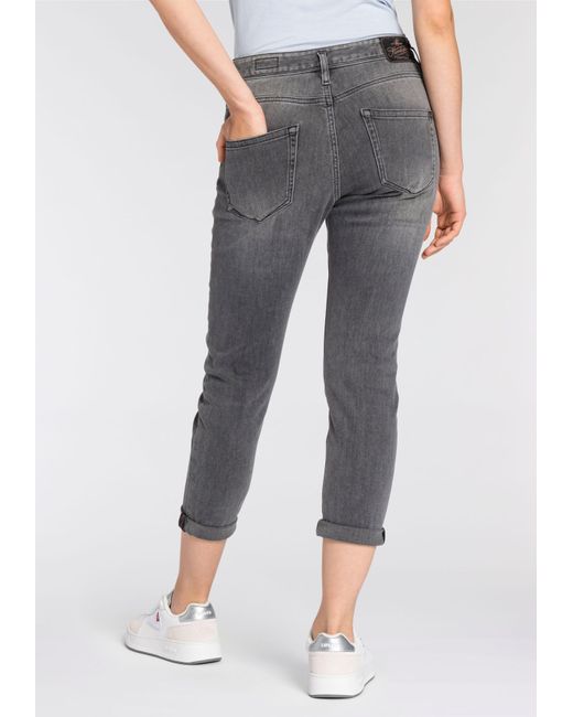 Herrlicher Gray 5-Pocket-Jeans Shyra Cropped Denim Black Light