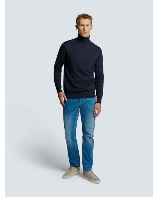 No Excess Rundhalspullover Rollkragenpullover in Blue für Herren