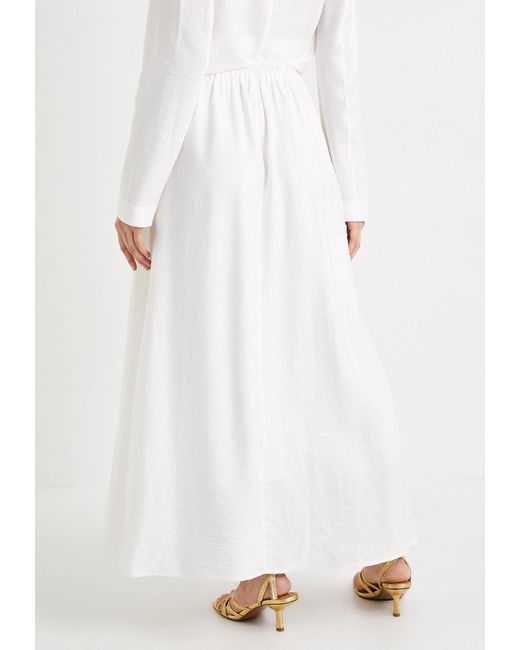 Koton Natural Maxirock Maxi Länge Button-Down Rock