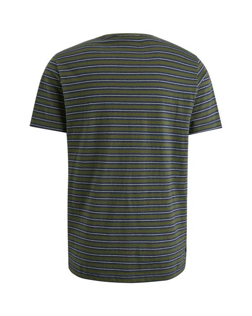 PME LEGEND T-Shirt Short sleeve r-neck yd stripe jers in Green für Herren
