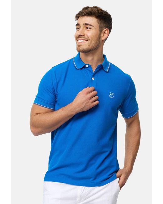 INDICODE Poloshirt Wallo in Blue für Herren