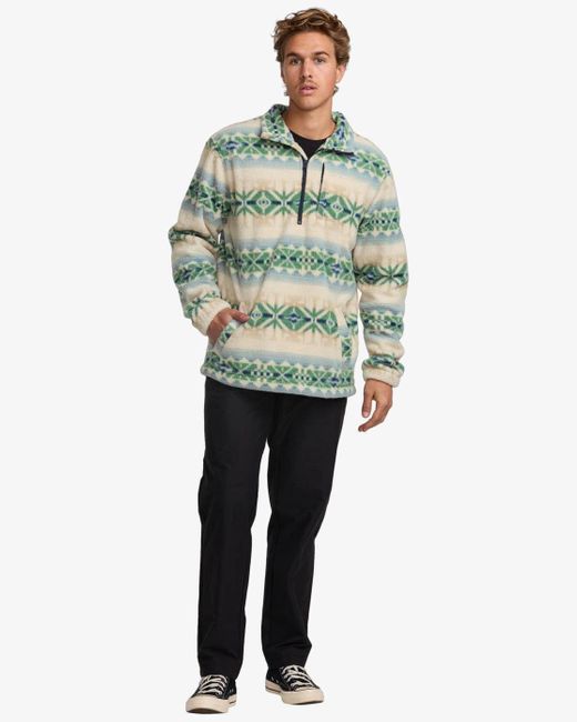 Billabong Fleecepullover Boundary in Green für Herren