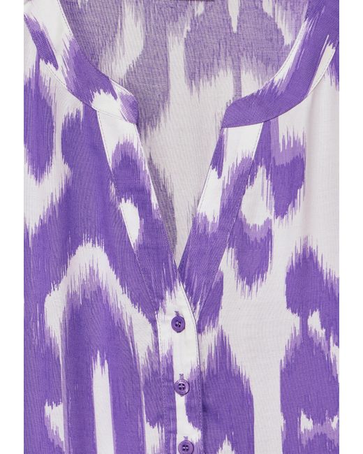 Street One Purple Blusenkleid mit Knopfleiste