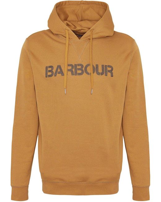 Barbour Sweater Hoodie Farnworth in Orange für Herren