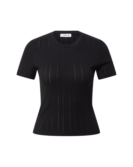 EDITED Black T-Shirt Perla (1-tlg) Plain/ohne Details