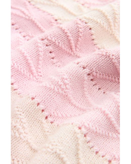 Next Pink A-Linien- Ausgestelltes, gestreiftes Kleid aus Baumwolle (1-tlg)