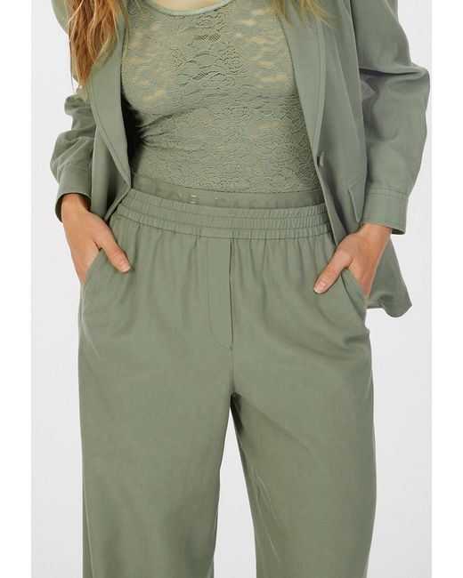 MARC AUREL Green Stoffhose aus -Twill