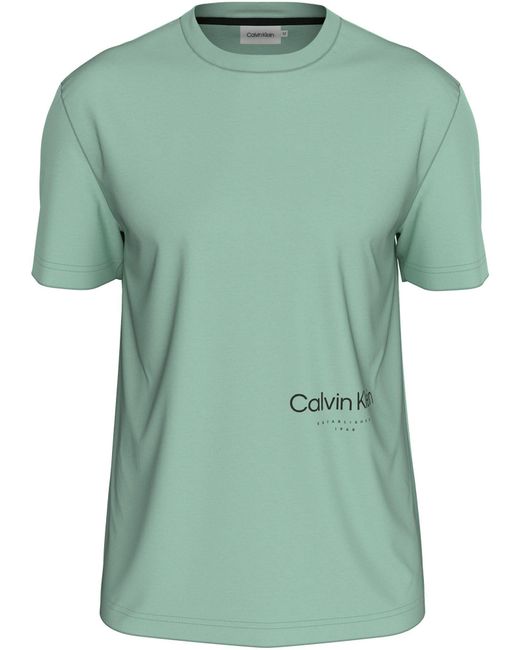 Calvin Klein OFF PLACEMENT LOGO T-SHIRT mit Logoschriftzug in Green für Herren