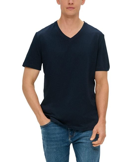 S.oliver V-Shirt (3-tlg) im 3er-Pack in Blue für Herren