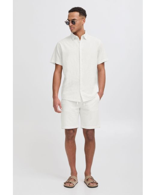 INDICODE Leinenhose IDPassa Sommerliche Leinenshorts in White für Herren