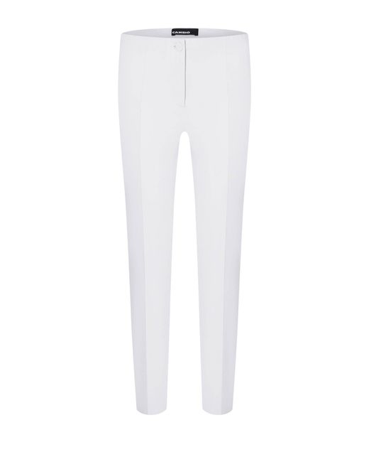 Cambio White Shorts weiß regular (1-tlg)