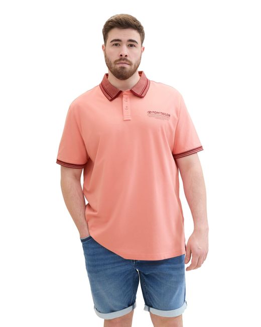 Tom Tailor Poloshirt in Pink für Herren