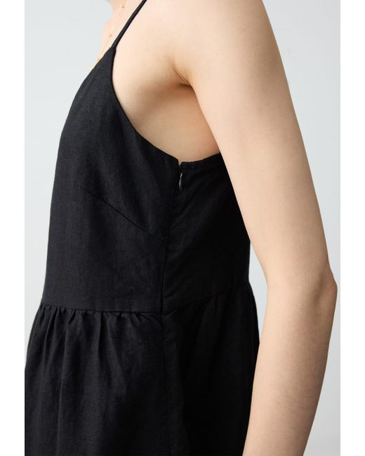 Jimmy Key Blue Minikleid Regular Fit V-hals geweven zwarte jurk
