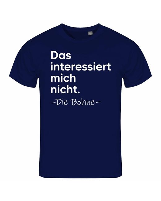deinshirt Print- T-Shirt Das interessiert mich nicht. DIE BOHNE Funshirt mit Motiv in Blue für Herren