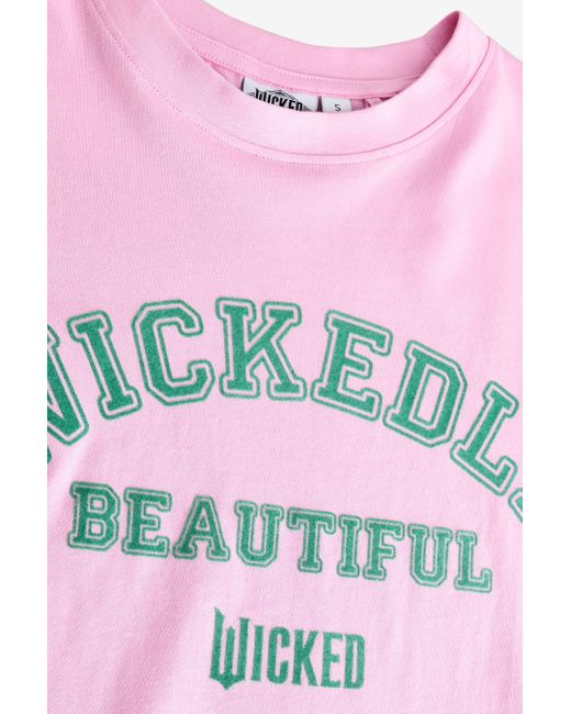 Next Pink Print- T-Shirt mit Grafik, Wicked-Slogan (1-tlg)