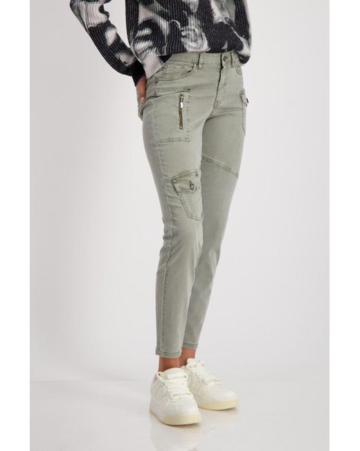 Monari Green 5-Pocket-Jeans Hose