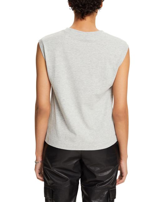 Esprit Gray T-Shirt Logo-Tanktop (1-tlg)