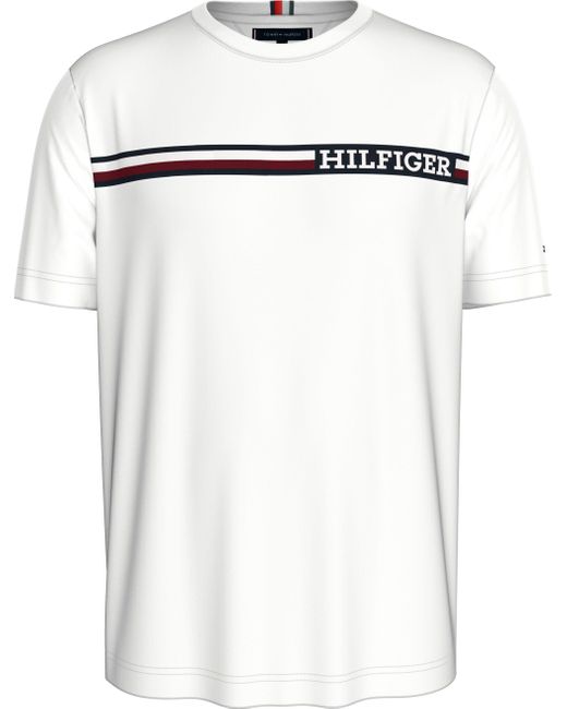 Tommy Hilfiger T-Shirt CHEST STRIPE TEE in White für Herren