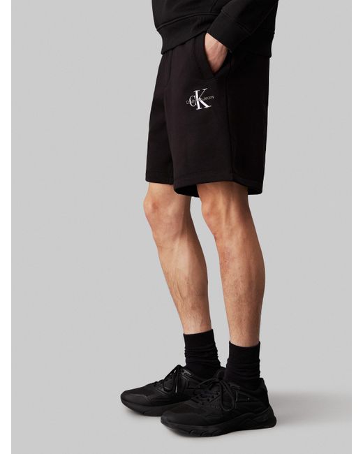Calvin Klein Sweatshorts MONOLOGO HWK SHORT mit Logoschriftzug in Black für Herren