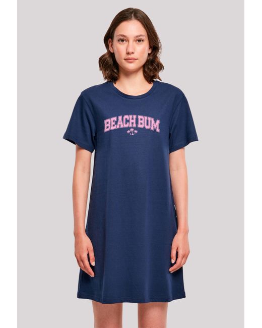 F4NT4STIC Blue Shirt Beach Bum Summer Varsity Retro Premium Qualität
