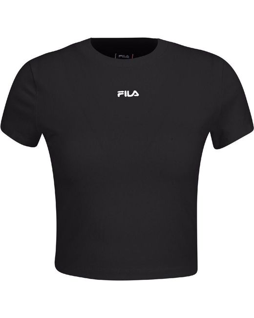 Fila Black T-Shirt Latina Cropped Tee