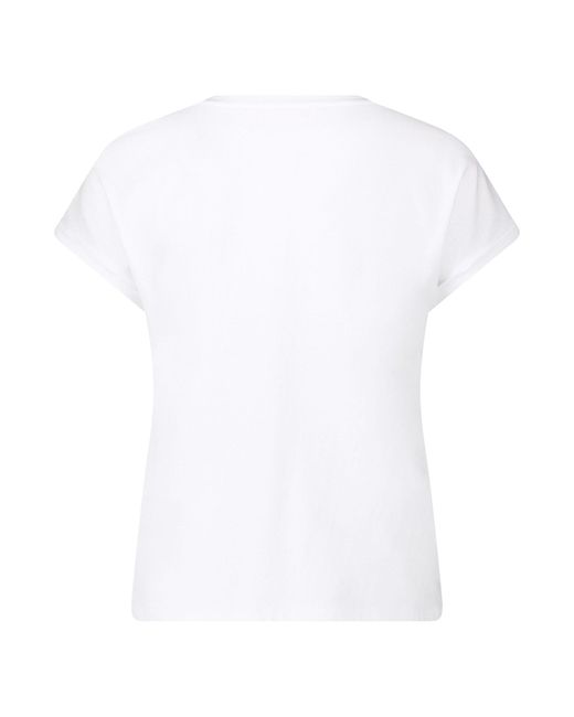 Betty Barclay White T-Shirt mit Tunnelzug (1-tlg) Glitzersteine