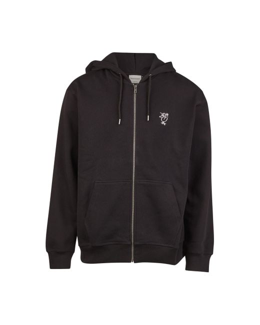 CLEPTOMANICX Kapuzensweatshirt Sketchu Gull Zip mit großem Print hinten in Blue für Herren