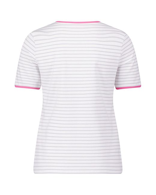 Betty Barclay White T-Shirt mit Rundhalsausschnitt (1-tlg) Color Blocking