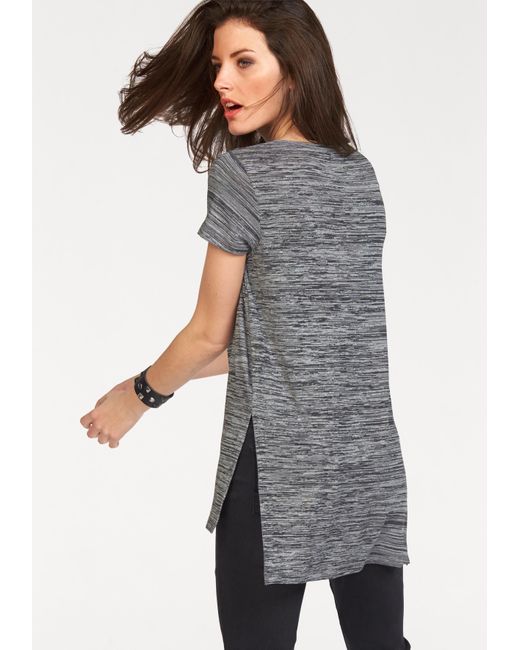 Aniston CASUAL Gray Longshirt mit Rundhals-Ausschnitt
