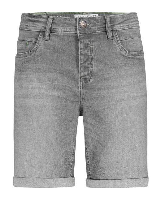 Sublevel Jeansshorts im 5-Pocket-Style mit Aufschlag Denim Bermuda Shorts in Gray für Herren