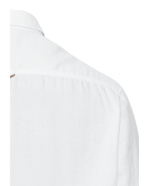 Camel Active Langarmhemd Langarm Hemd aus leichtem Leinenmix in White für Herren