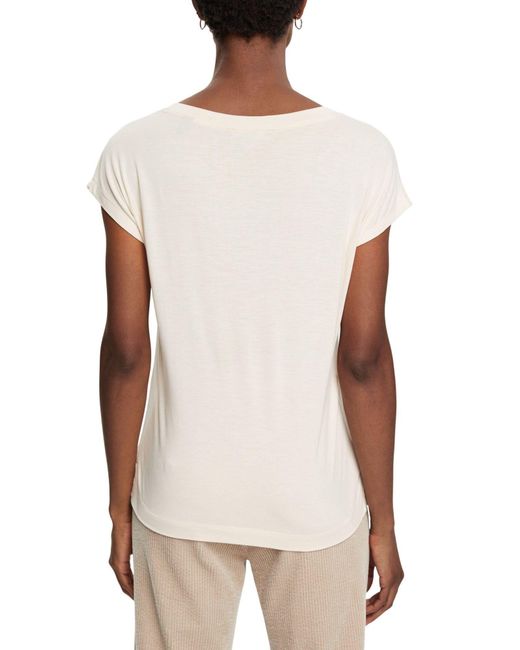 Esprit Collection T-Shirt T-Shirt mit Pailletten in Weiß | Lyst DE