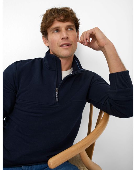 Brax Strickpullover Style SION in Blue für Herren