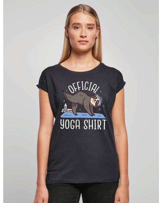 Youth Designz Blue Print- "Official Yoga " T-Shirt Statement oder Geschenk Motiv mit stylischen Entspannten Aufdruck