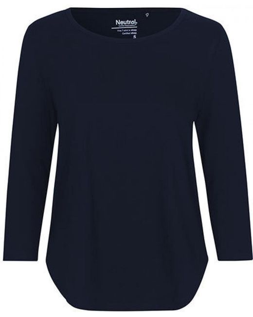 Neutral Blue Langarmshirt Three Quarter Sleeve T-Shirt