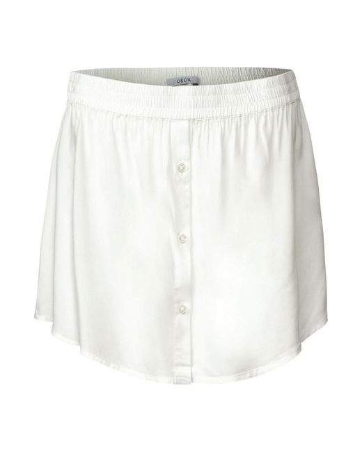 Cecil White Sommerrock Layering Blouse Skirt