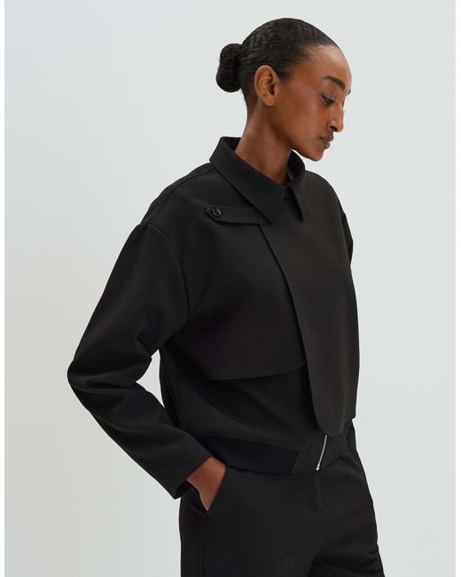 someday. Black Bomberjacke NECILIA Loose im Trench Stil