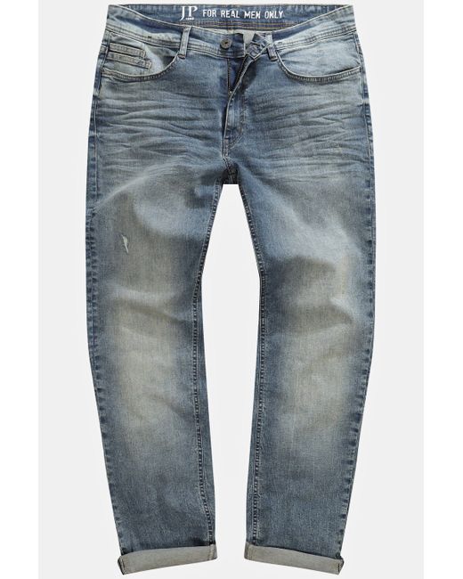 JP1880 5-Pocket- Jeans FLEXNAMIC® Denim Bauchfit Straight Fit in Blue für Herren