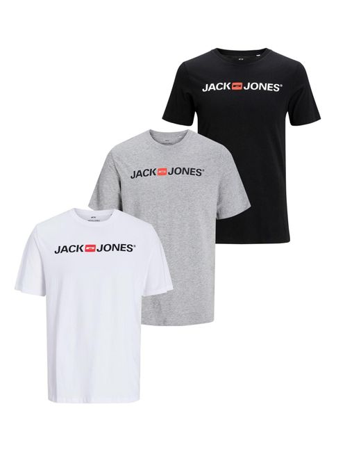 Jack & Jones T-Shirt Basic auch in Übergrößen bis 8XL in Multicolor für Herren