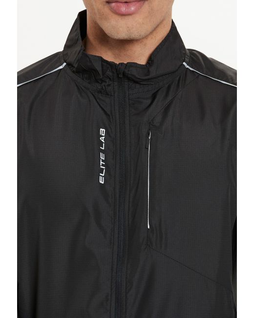 ELITE LAB LAB Laufjacke Shell Heat X1 Elite mit wind- und wasserdichter Funktion in Black für Herren