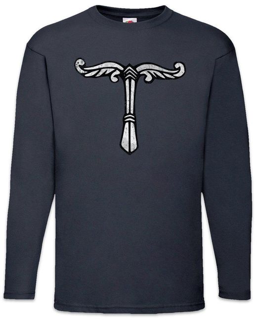 Urban Backwoods Langarmshirt Irminsul I Langarm T-Shirt Yggdrasil Tree Of Life Odin Weltenbaum Baum in Blue für Herren