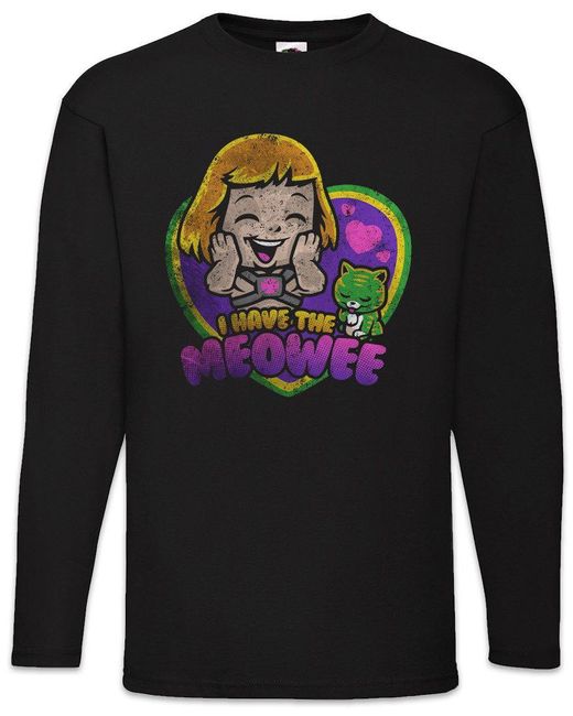 Urban Backwoods Langarmshirt I Have The Meow Langarm T-Shirt Masters He Comic Retro 80s Universe in Black für Herren