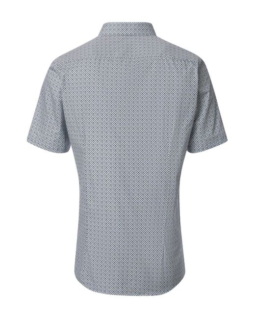 Venti Businesshemd Kurzarm Print in Gray für Herren